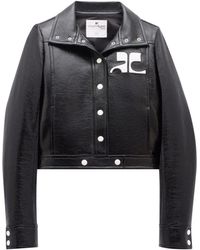 Courreges - Vinyl Jacket With Logo - Lyst