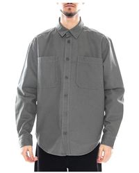 Only & Sons - Overhemden ,Grijs ,Katoen Onsalp Canvas Overshirt 0359 - Lyst