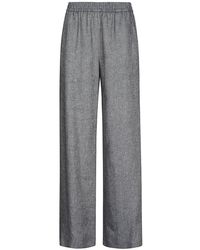 Eleventy - Broeken ,Blauw ,Denim Wide Broeken - Lyst