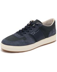 Hogan - Blaue wildleder-sneaker mit logo-patch - Lyst