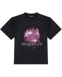 MISBHV - Schwarzes t-shirt mit grafikdruck - Lyst