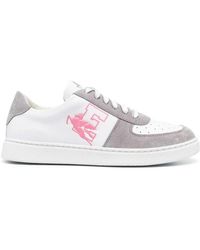 Etro - Graue leder freizeit sneakers frauen - Lyst