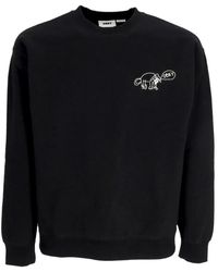 Obey - Hoodies & Sweatvesten ,Zwart ,Katoen Zwarte Hond Doodle Crew Fleece Sweatshirt - Lyst