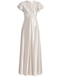 Alberta Ferretti - Bias-Cut Satin Gown - Lyst