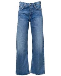 Agolde - Jeans ,Blauw ,Katoen Wide Jeans - Lyst