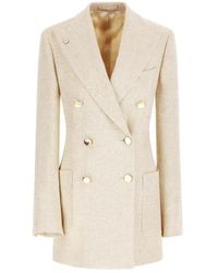 L.B.M. 1911 - L.B. 1911, ,Jassen ,Katoen Giacca Doppiopetto Rever Punta Lancia - Lyst