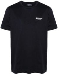 Dondup - T-shirt e polo blu con logo - Lyst