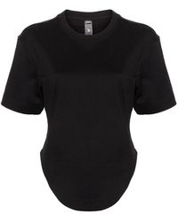 adidas By Stella McCartney - Schwarzes t-shirt aus bio-baumwolle mit logo-print - Lyst