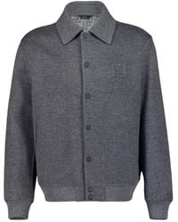 Fendi - Jassen ,Grijs ,Wol Wollen Blouson Jas - Lyst