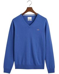 GANT - Ultrafeiner lambswool v-ausschnitt pullover - Lyst