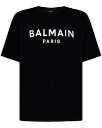 Balmain - Swim T-Shirt With Logo - Lyst