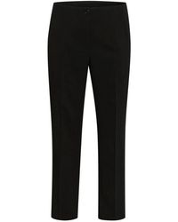 Kaffe - Zwart Diep Straight Leg Broek - Lyst