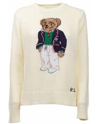 Polo Ralph Lauren - Riv bear maglione a maniche lunghe - Lyst