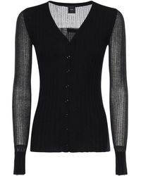 Pinko - Lichtgewicht Geribbelde Gebreide Cardigan - Lyst