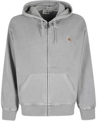 Carhartt - Hoodies & Sweatvesten ,Grijs ,Katoen Hooded Nelson Jacket - Lyst