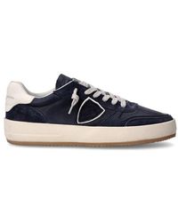 Philippe Model - Schoenen ,Blauw ,Katoen Nice Tennis Sneakers - Lyst