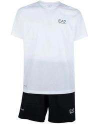 EA7 - Fitness ,Wit ,Polyester Trainingsset - Lyst