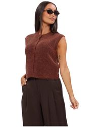 SELECTED - Slflulu Sl Button O-Neck Vest - Lyst