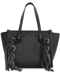 Gianni Chiarini - Leder Mini Handtasche Mit Fransen - Lyst