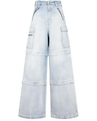 Vetements - Jeans baggy transformer blu chiaro - Lyst