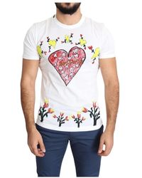 Dolce & Gabbana - Valentine print crew neck t-shirt - Lyst