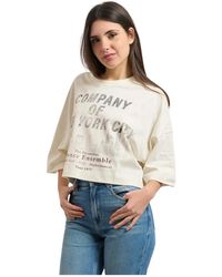 HUGO - Tops ,Wit ,Flared Cut T-Shirt - Lyst