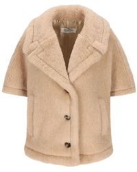Max Mara - Jassen ,Bruin ,Leer Corvino Cape - Lyst