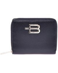 Baldinini - Wallet in schwarzem saffiano mit reißverschluss - Lyst