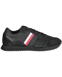 Tommy Hilfiger - Schwarzer leder sneaker - Lyst