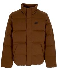 Nike - Sportkleding Oversized Pufferjack Voor Cacao Wow/Zwart - Lyst