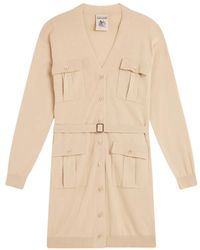 Semicouture - Truien & Vesten ,Katoen Lang Katoenen Vest Met Zakken - Lyst