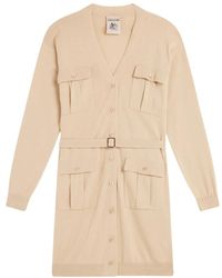 Semicouture - Truien & Vesten ,Katoen Lang Katoenen Vest Met Zakken - Lyst