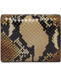 McQueen - Accessoires ,Bruin ,Leer Portemonnee Met Slangenprint - Lyst