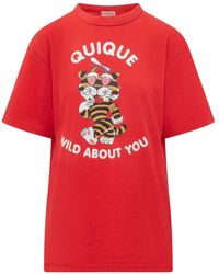 KENZO - Tops ,Rood ,Katoen Cartoon T-Shirt - Lyst