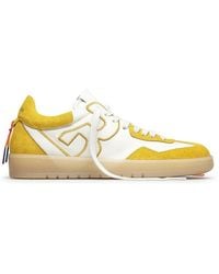 Barracuda - Schoenen ,Geel ,Leer Vintage Leren Sneakers Wit Geel - Lyst