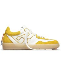 Barracuda - Schoenen ,Geel ,Leer Vintage Leren Sneakers Wit Geel - Lyst