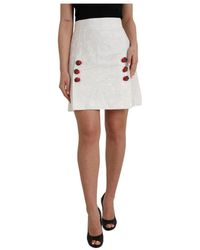 Dolce & Gabbana - Floral Brocade Embellished Mini Skirt - Lyst