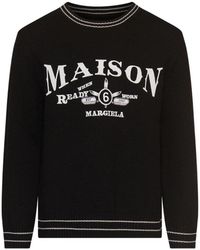 MM6 by Maison Margiela - Round-Neck Knitwear - Lyst