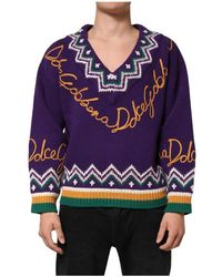 Dolce & Gabbana - V-Neck Knitwear - Lyst