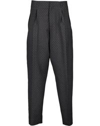 Dior - Broeken ,Grijs ,Wol Grijze Geplooide Wol En Alpaca Broek - Lyst