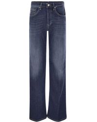 Dondup - Jeans ,Blauw ,Denim Wide Leg Denim Jeans - Lyst