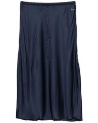 KENZO - Rokken ,Blauw ,Midi-Rok Met Trekkoord En Logoplaatje - Lyst