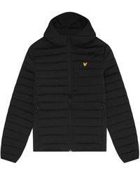 Lyle & Scott - Jassen ,Zwart ,Polyester Stretch Lichtgewicht Gewatteerd Jack - Lyst