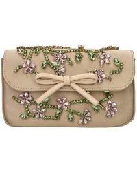 Gedebe - Satin- Und Strass-Clutch - Lyst