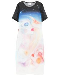 CASABLANCA - Printed Mesh Dress - Lyst