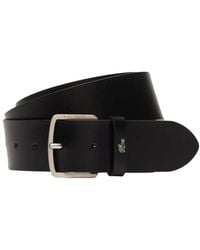Lacoste - Eleganter Herren Leder Gürtel Schwarz - Lyst
