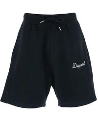 DSquared² - Korte Broeken ,Zwart ,Casual Shorts - Lyst