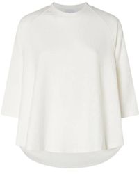 Halfboy - Tops ,Wit ,Katoen Sweat T-Shirt - Lyst