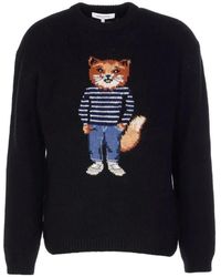 Maison Kitsuné - Round-Neck Knitwear - Lyst
