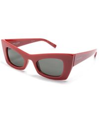 Saint Laurent - Rote sonnenbrille mit originalzubehör - Lyst